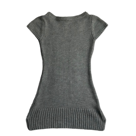 lei Knit Gray Mini Dress Sweater Material Women’s Medium, could fit size Small - Picture 2 of 6